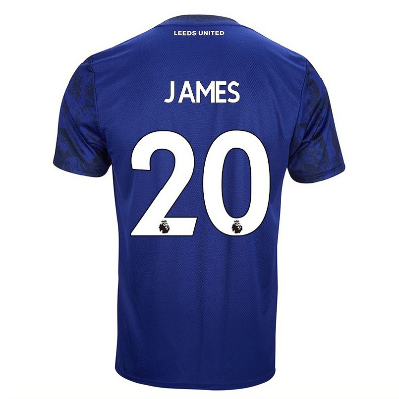 Naisten Jalkapallo Daniel James #20 Kuninkaallisen Sininen Vieraspaita 2021/22 Lyhythihainen Paita T-paita