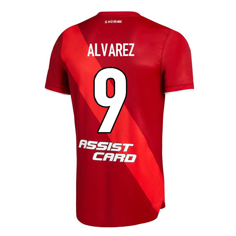Naisten Jalkapallo Julian Alvarez #9 Punainen Vieraspaita 2021/22 Lyhythihainen Paita T-paita