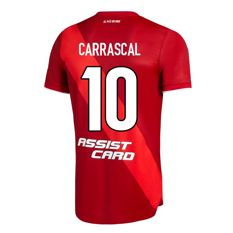 Naisten Jalkapallo Jorge Carrascal #10 Punainen Vieraspaita 2021/22 Lyhythihainen Paita T-paita
