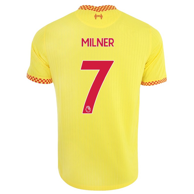 Naisten Jalkapallo James Milner #7 Keltainen 3. Paita 2021/22 Lyhythihainen Paita T-paita