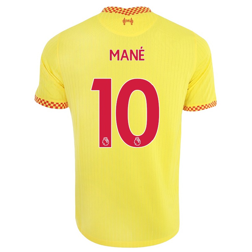 Naisten Jalkapallo Sadio Mane #10 Keltainen 3. Paita 2021/22 Lyhythihainen Paita T-paita