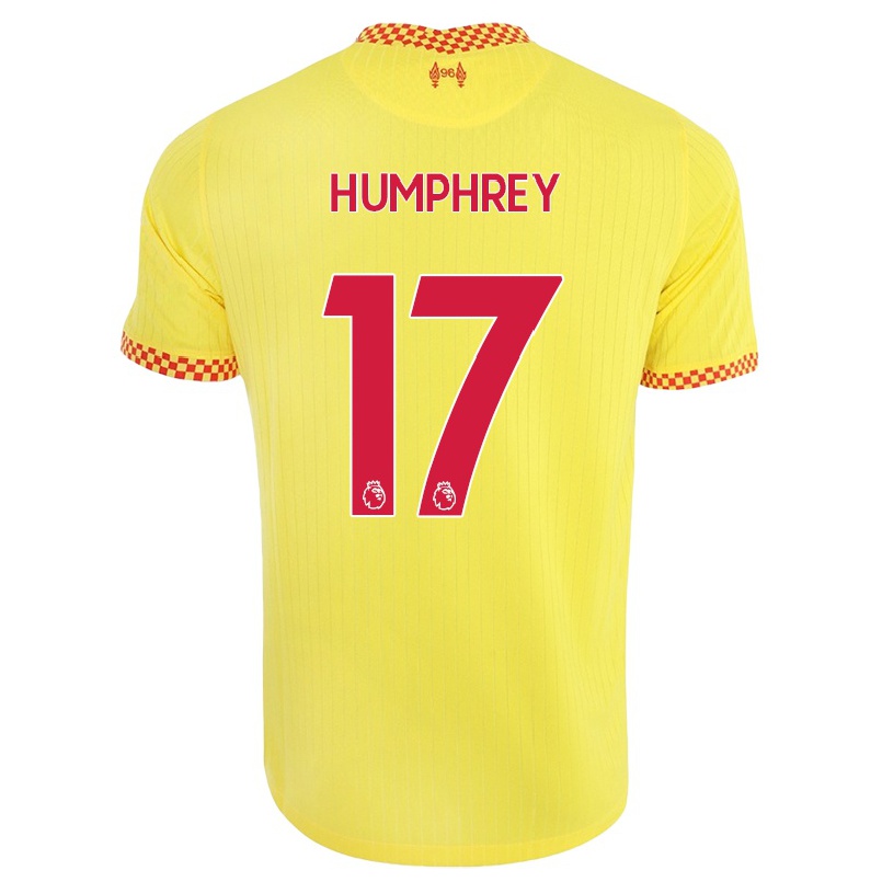 Naisten Jalkapallo Carla Humphrey #17 Keltainen 3. Paita 2021/22 Lyhythihainen Paita T-paita