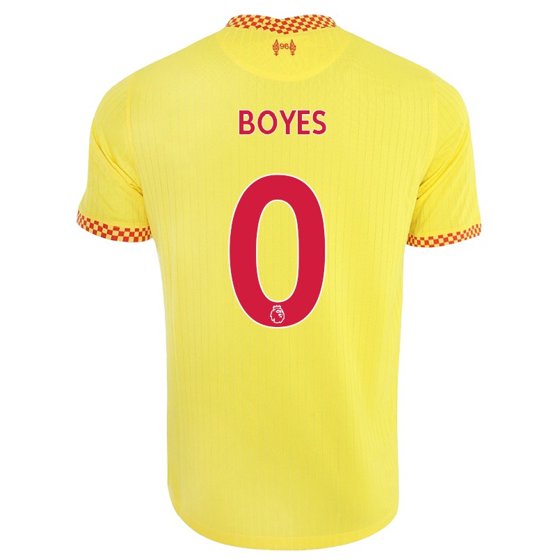 Naisten Jalkapallo Morgan Boyes #0 Keltainen 3. Paita 2021/22 Lyhythihainen Paita T-paita