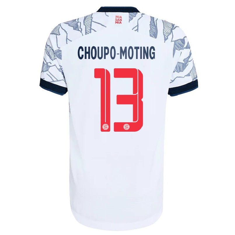 Naisten Jalkapallo Eric Maxim Choupo-Moting #13 Harmaa Valkoinen 3. Paita 2021/22 Lyhythihainen Paita T-paita