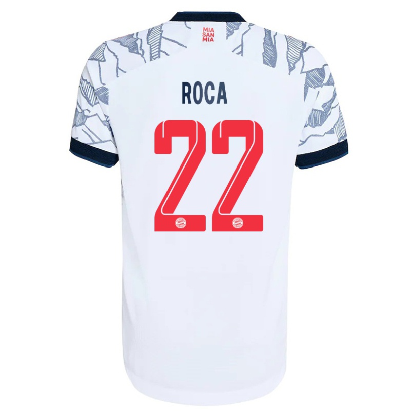 Naisten Jalkapallo Marc Roca #22 Harmaa Valkoinen 3. Paita 2021/22 Lyhythihainen Paita T-paita