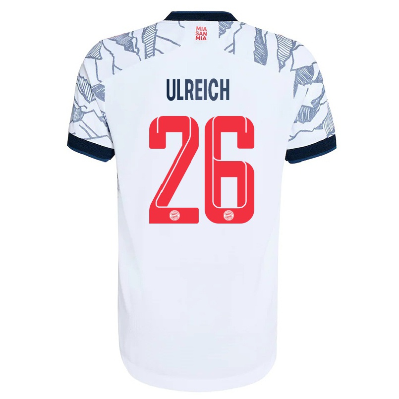 Naisten Jalkapallo Sven Ulreich #26 Harmaa Valkoinen 3. Paita 2021/22 Lyhythihainen Paita T-paita