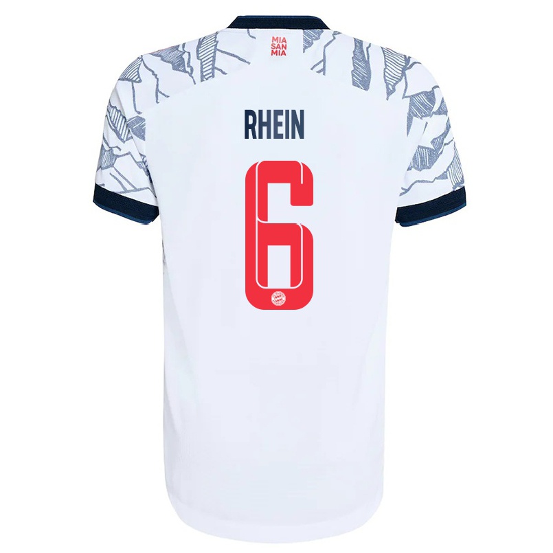 Naisten Jalkapallo Torben Rhein #6 Harmaa Valkoinen 3. Paita 2021/22 Lyhythihainen Paita T-paita
