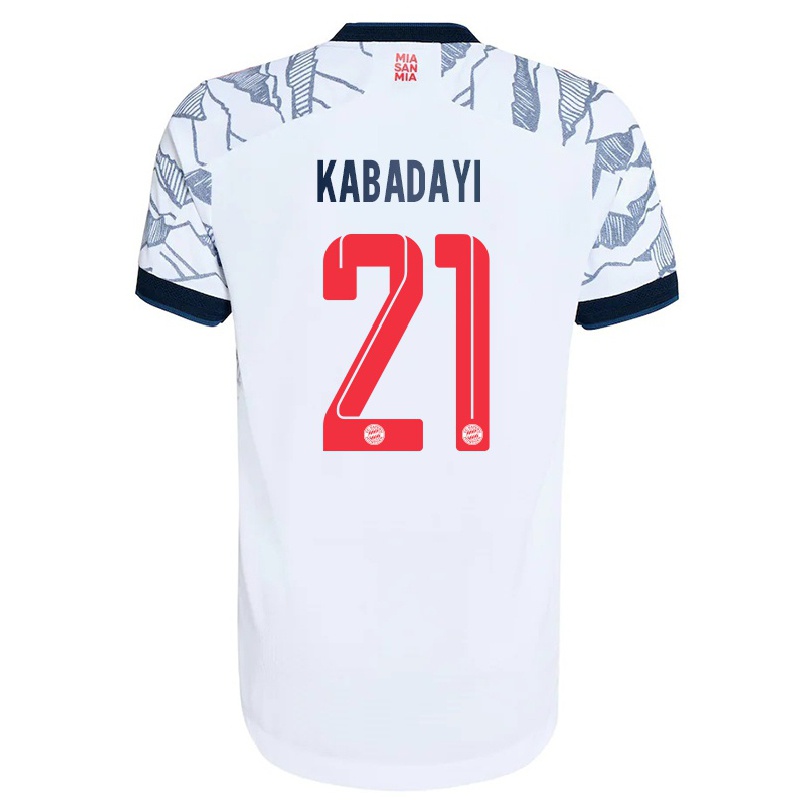 Naisten Jalkapallo Yusuf Kabadayi #21 Harmaa Valkoinen 3. Paita 2021/22 Lyhythihainen Paita T-paita