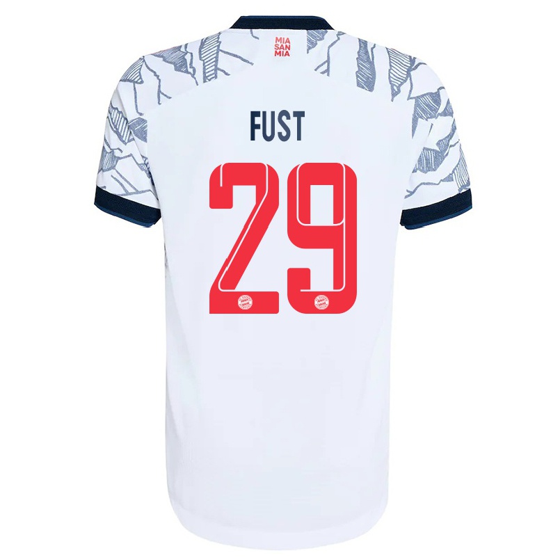 Naisten Jalkapallo Leon Fust #29 Harmaa Valkoinen 3. Paita 2021/22 Lyhythihainen Paita T-paita