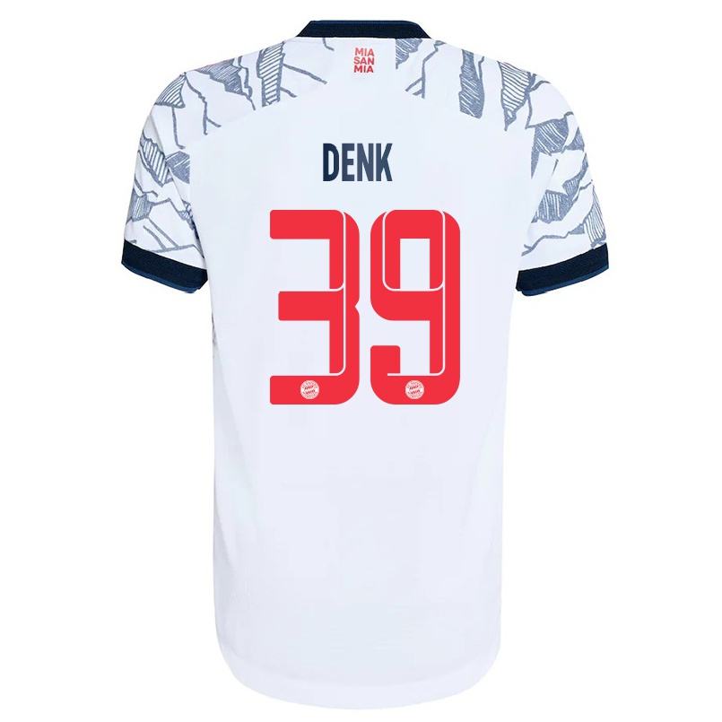 Naisten Jalkapallo Luca Denk #39 Harmaa Valkoinen 3. Paita 2021/22 Lyhythihainen Paita T-paita