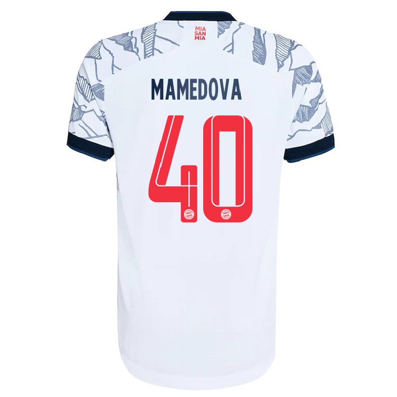 Naisten Jalkapallo Grant-Leon Mamedova #40 Harmaa Valkoinen 3. Paita 2021/22 Lyhythihainen Paita T-paita