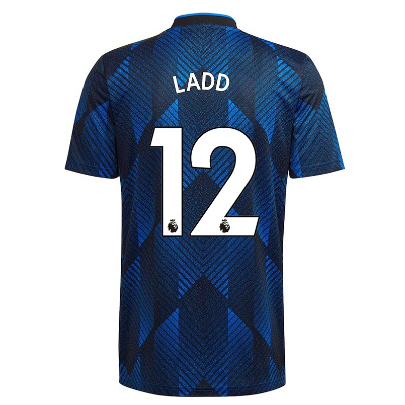 Naisten Jalkapallo Hayley Ladd #12 Tummansininen 3. Paita 2021/22 Lyhythihainen Paita T-paita