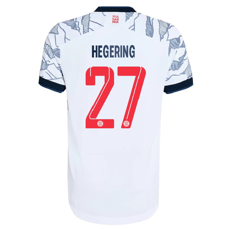 Naisten Jalkapallo Marina Hegering #27 Harmaa Valkoinen 3. Paita 2021/22 Lyhythihainen Paita T-paita