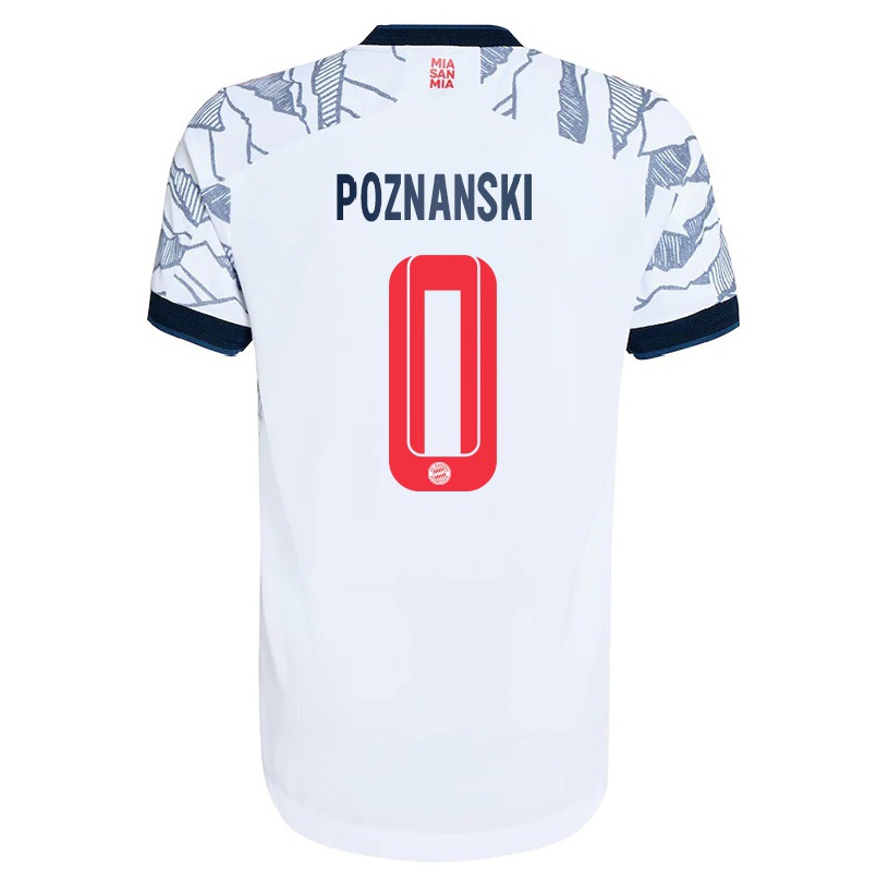 Naisten Jalkapallo Louis Poznanski #0 Harmaa Valkoinen 3. Paita 2021/22 Lyhythihainen Paita T-paita