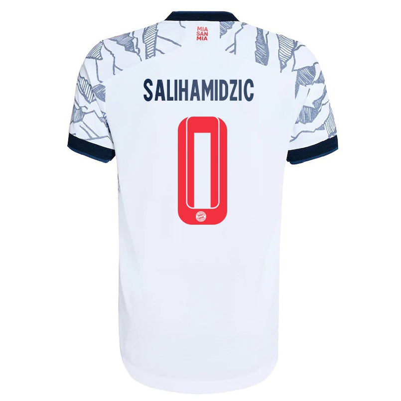 Naisten Jalkapallo Nick Salihamidzic #0 Harmaa Valkoinen 3. Paita 2021/22 Lyhythihainen Paita T-paita