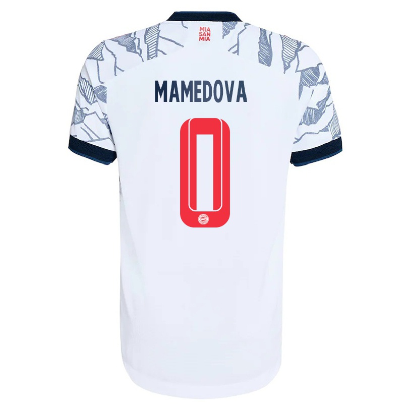 Naisten Jalkapallo Grant-Leon Mamedova #0 Harmaa Valkoinen 3. Paita 2021/22 Lyhythihainen Paita T-paita
