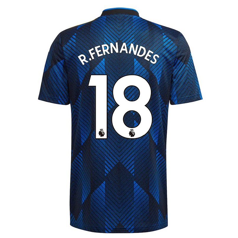 Naisten Jalkapallo Bruno Fernandes #18 Tummansininen 3. Paita 2021/22 Lyhythihainen Paita T-paita