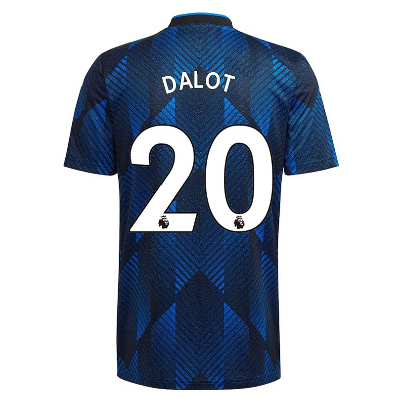 Naisten Jalkapallo Diogo Dalot #20 Tummansininen 3. Paita 2021/22 Lyhythihainen Paita T-paita