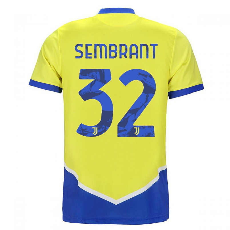 Naisten Jalkapallo Linda Sembrant #32 Sininen Keltainen 3. Paita 2021/22 Lyhythihainen Paita T-paita