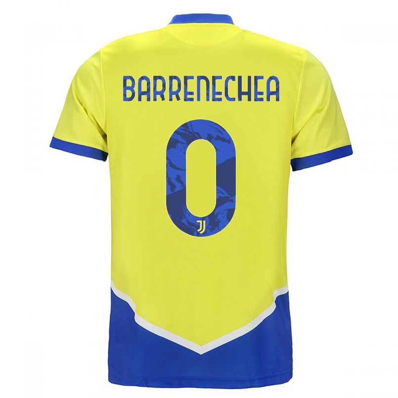 Naisten Jalkapallo Enzo Barrenechea #0 Sininen Keltainen 3. Paita 2021/22 Lyhythihainen Paita T-paita