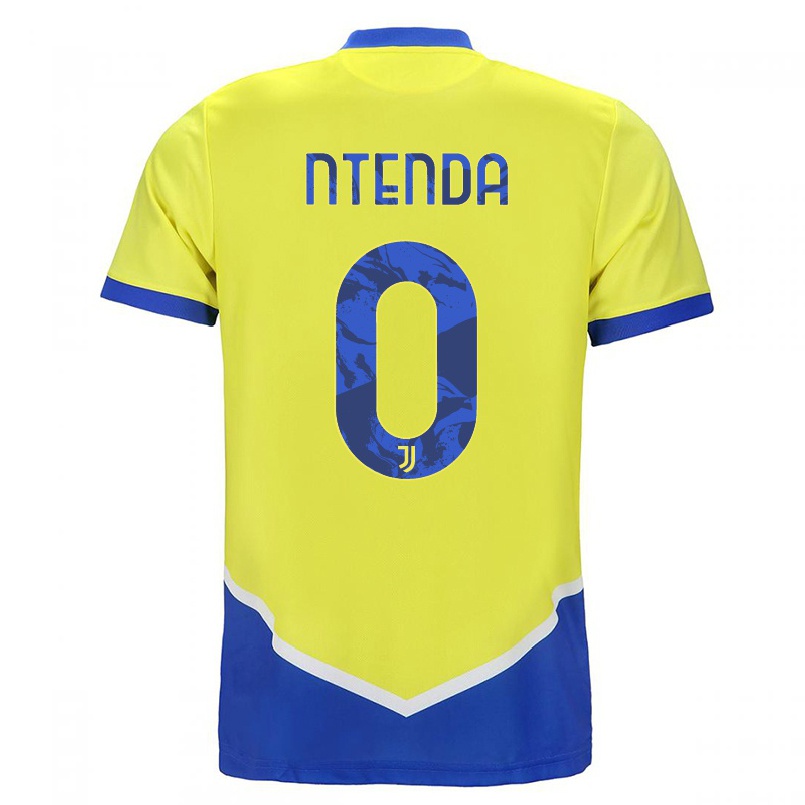 Naisten Jalkapallo Jean-Claude Ntenda #0 Sininen Keltainen 3. Paita 2021/22 Lyhythihainen Paita T-paita