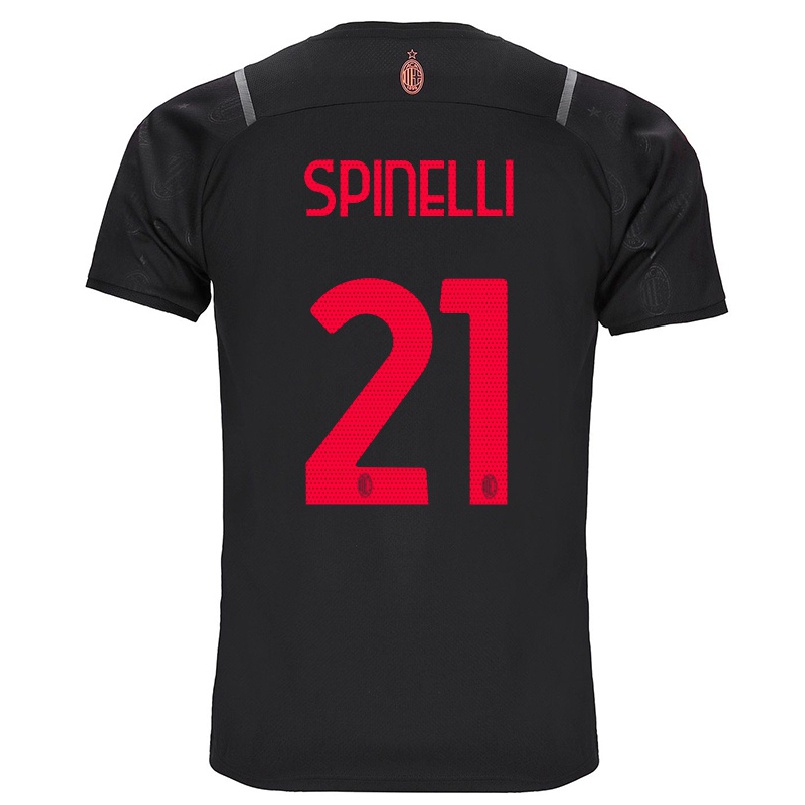 Naisten Jalkapallo Georgia Spinelli #21 Musta 3. Paita 2021/22 Lyhythihainen Paita T-paita
