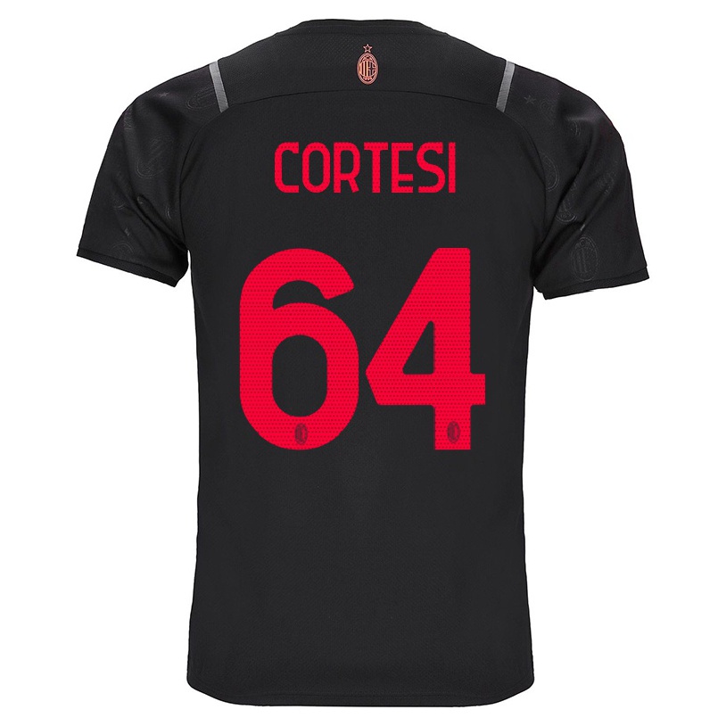 Naisten Jalkapallo Selena Cortesi #64 Musta 3. Paita 2021/22 Lyhythihainen Paita T-paita
