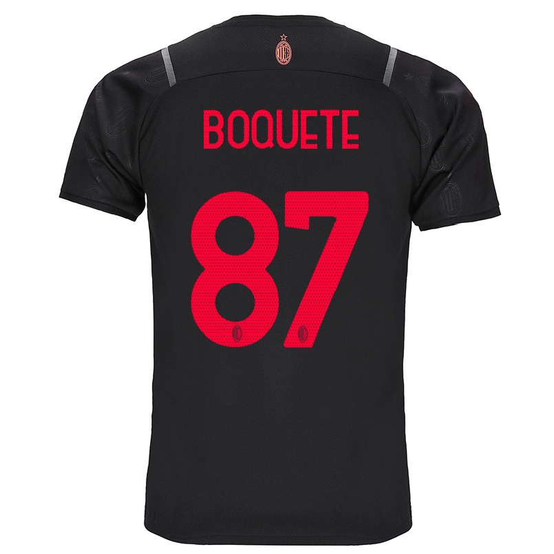 Naisten Jalkapallo Veronica Boquete #87 Musta 3. Paita 2021/22 Lyhythihainen Paita T-paita