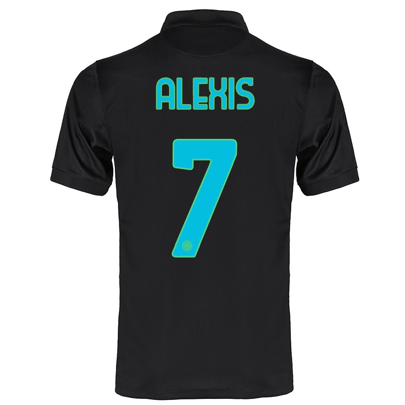 Naisten Jalkapallo Alexis Sanchez #7 Musta 3. Paita 2021/22 Lyhythihainen Paita T-paita
