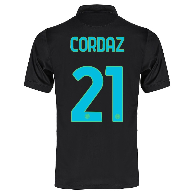 Naisten Jalkapallo Alex Cordaz #21 Musta 3. Paita 2021/22 Lyhythihainen Paita T-paita