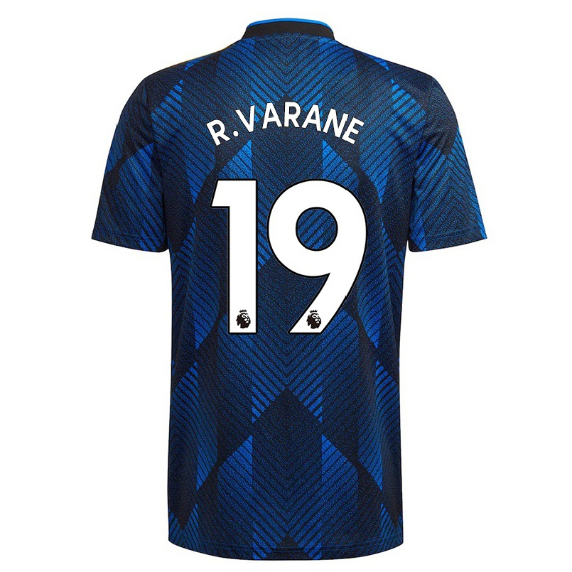 Naisten Jalkapallo Raphael Varane #19 Tummansininen 3. Paita 2021/22 Lyhythihainen Paita T-paita