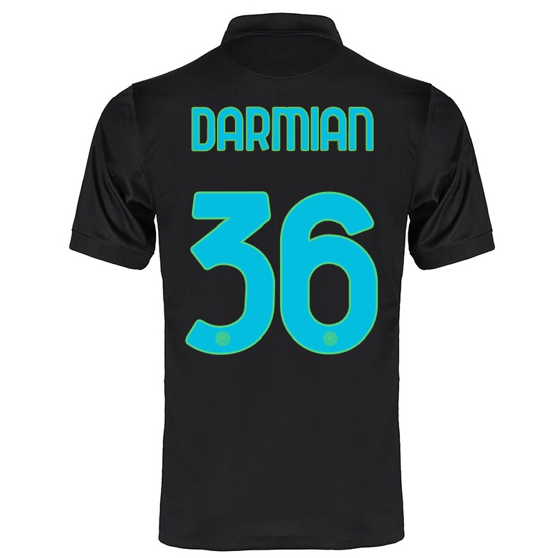 Naisten Jalkapallo Matteo Darmian #36 Musta 3. Paita 2021/22 Lyhythihainen Paita T-paita