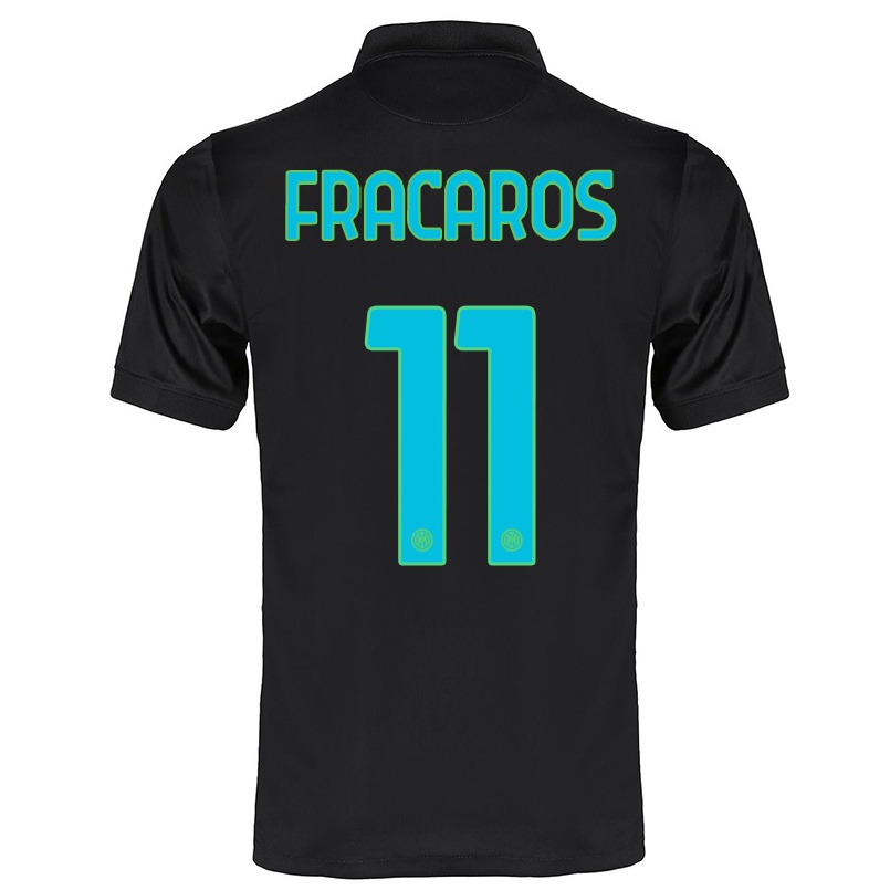 Naisten Jalkapallo Caterina Fracaros #11 Musta 3. Paita 2021/22 Lyhythihainen Paita T-paita
