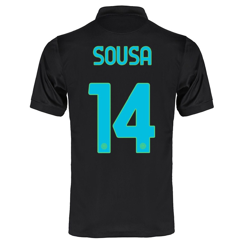 Naisten Jalkapallo Kathellen Sousa #14 Musta 3. Paita 2021/22 Lyhythihainen Paita T-paita