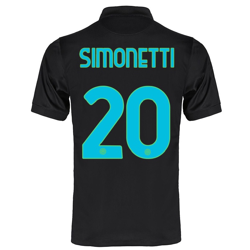 Naisten Jalkapallo Flaminia Simonetti #20 Musta 3. Paita 2021/22 Lyhythihainen Paita T-paita