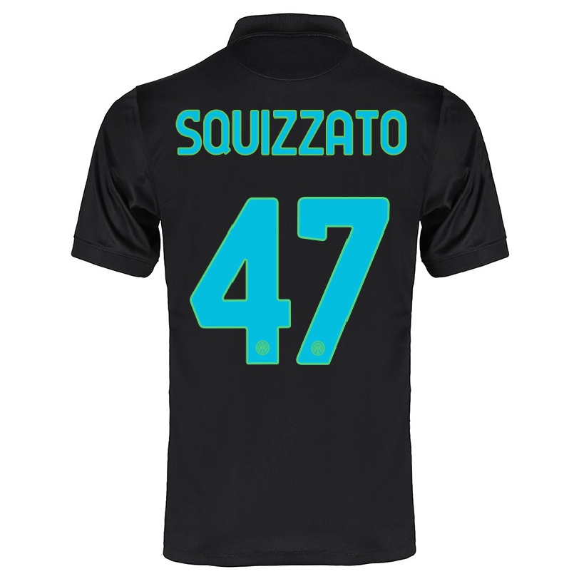 Naisten Jalkapallo Niccolo Squizzato #47 Musta 3. Paita 2021/22 Lyhythihainen Paita T-paita