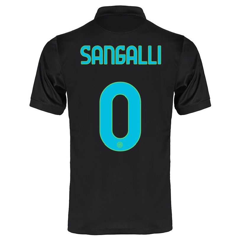 Naisten Jalkapallo Mattia Sangalli #0 Musta 3. Paita 2021/22 Lyhythihainen Paita T-paita