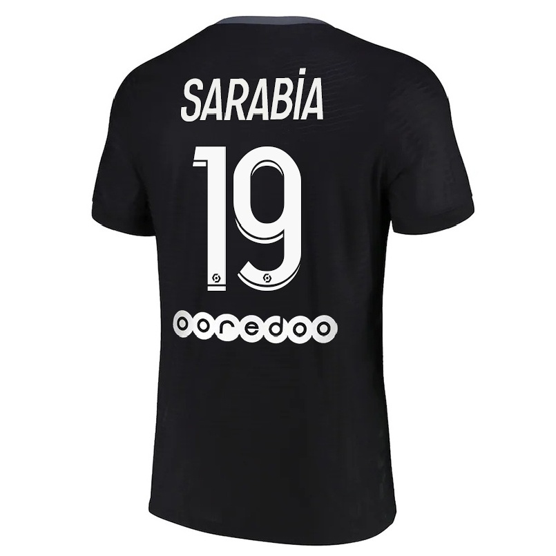 Naisten Jalkapallo Pablo Sarabia #19 Musta 3. Paita 2021/22 Lyhythihainen Paita T-paita