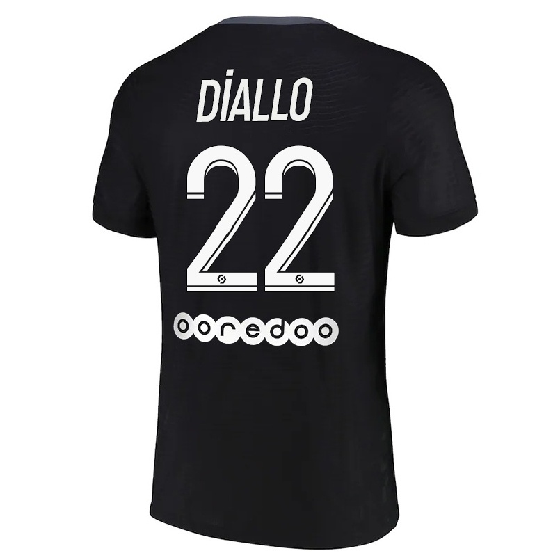 Naisten Jalkapallo Abdou Diallo #22 Musta 3. Paita 2021/22 Lyhythihainen Paita T-paita