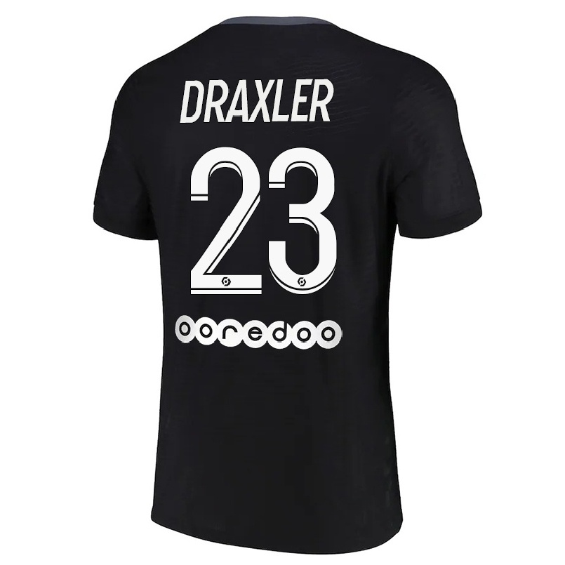 Naisten Jalkapallo Julian Draxler #23 Musta 3. Paita 2021/22 Lyhythihainen Paita T-paita