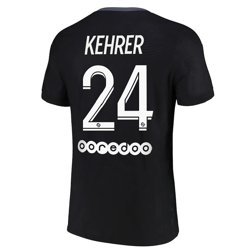 Naisten Jalkapallo Thilo Kehrer #24 Musta 3. Paita 2021/22 Lyhythihainen Paita T-paita