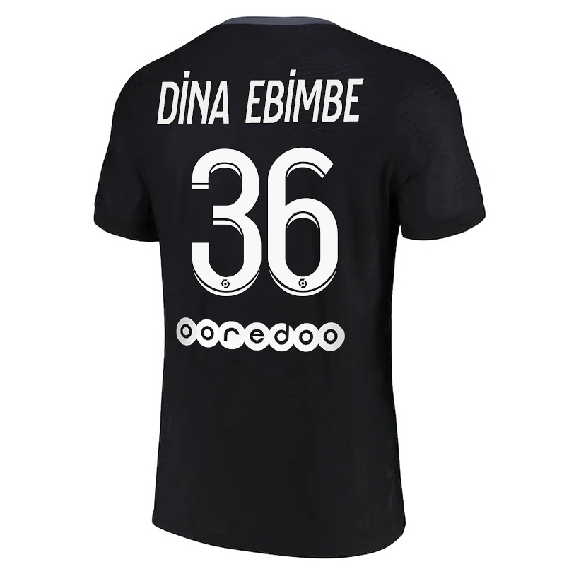 Naisten Jalkapallo Junior Dina Ebimbe #36 Musta 3. Paita 2021/22 Lyhythihainen Paita T-paita