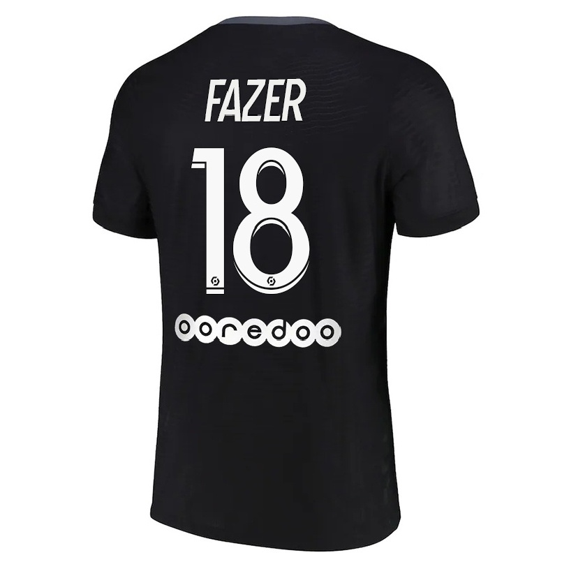 Naisten Jalkapallo Laurina Fazer #18 Musta 3. Paita 2021/22 Lyhythihainen Paita T-paita