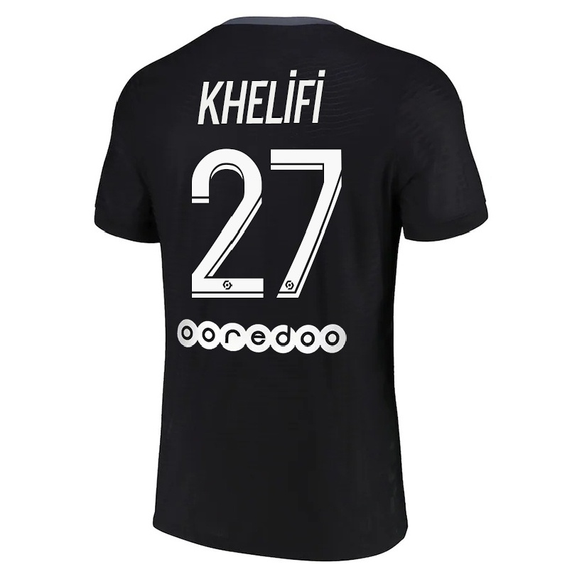 Naisten Jalkapallo Lea Khelifi #27 Musta 3. Paita 2021/22 Lyhythihainen Paita T-paita