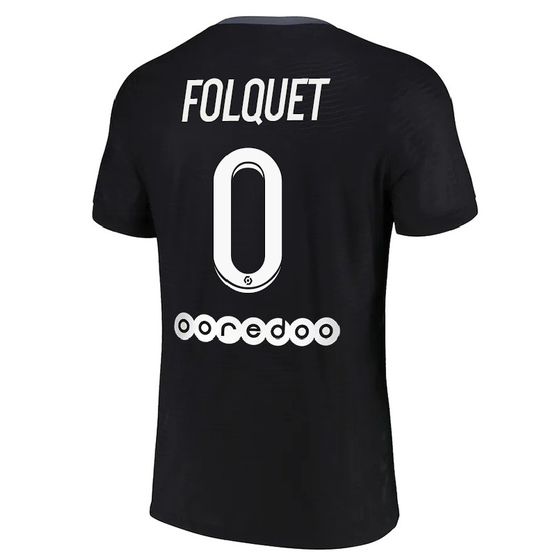 Naisten Jalkapallo Magnaba Folquet #0 Musta 3. Paita 2021/22 Lyhythihainen Paita T-paita
