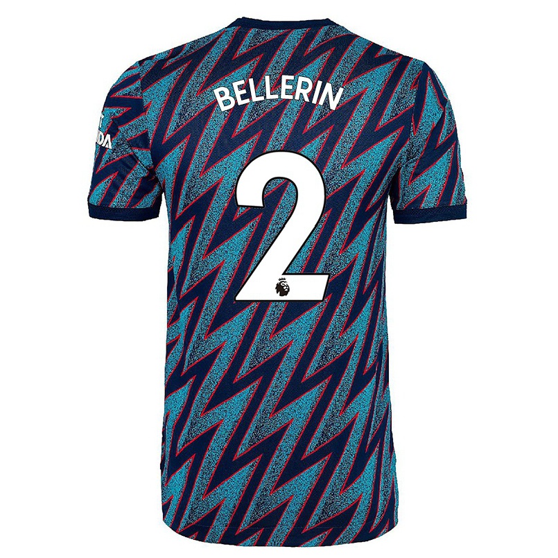 Naisten Jalkapallo Hector Bellerin #2 Sininen Musta 3. Paita 2021/22 Lyhythihainen Paita T-paita