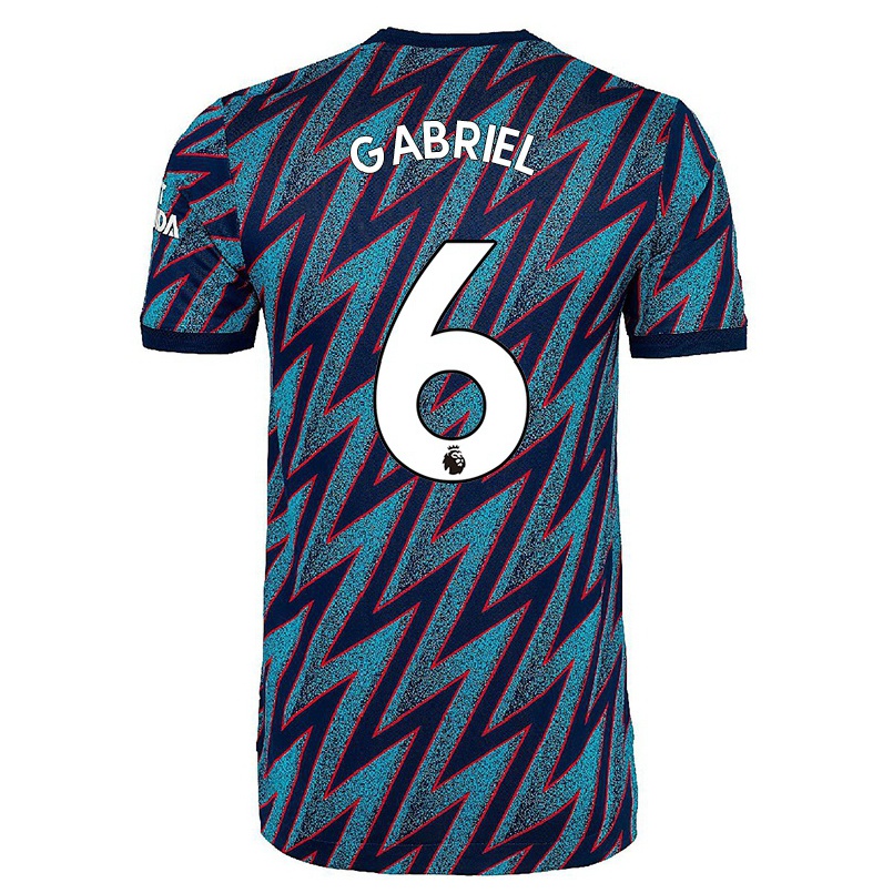 Naisten Jalkapallo Gabriel dos Santos Magalhaes #6 Sininen Musta 3. Paita 2021/22 Lyhythihainen Paita T-paita