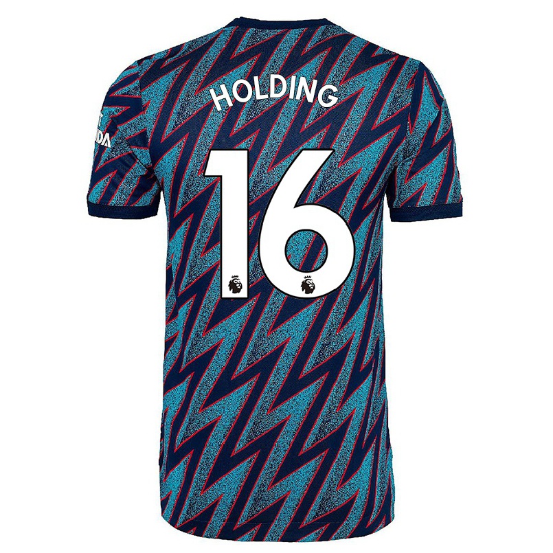 Naisten Jalkapallo Rob Holding #16 Sininen Musta 3. Paita 2021/22 Lyhythihainen Paita T-paita