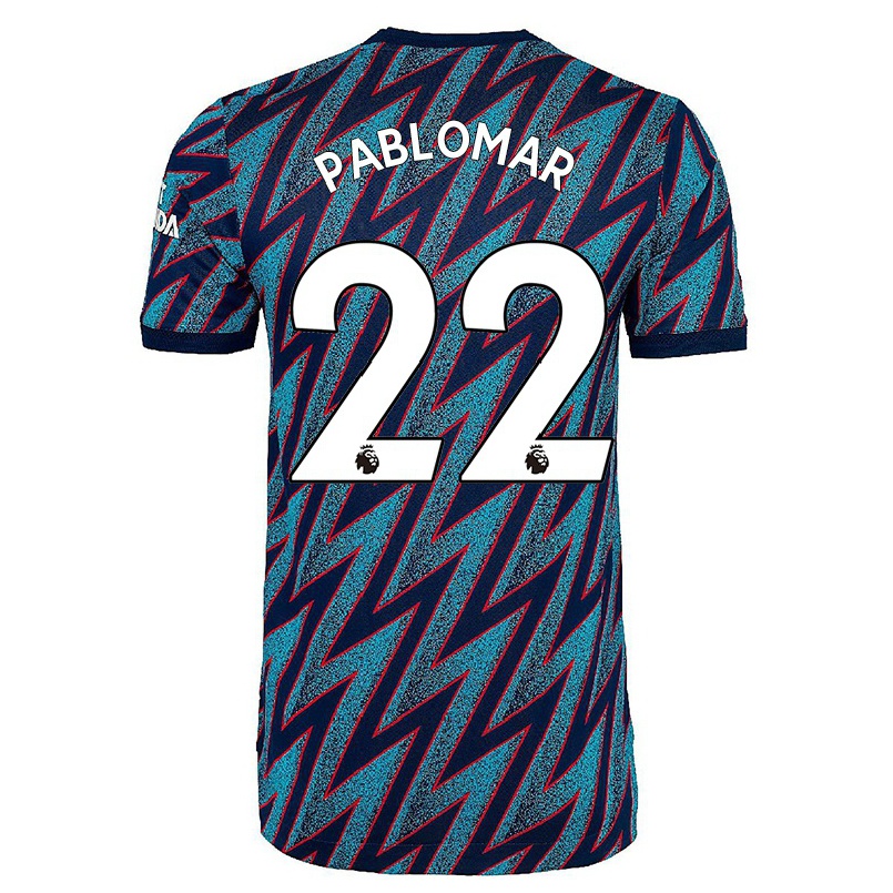 Naisten Jalkapallo Pablo Mari #22 Sininen Musta 3. Paita 2021/22 Lyhythihainen Paita T-paita