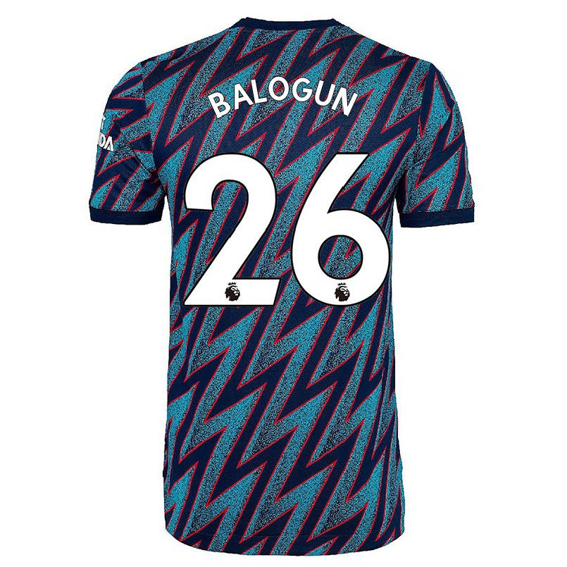 Naisten Jalkapallo Folarin Balogun #26 Sininen Musta 3. Paita 2021/22 Lyhythihainen Paita T-paita